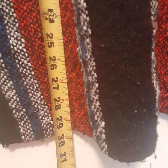 Artesanias Cuamatzi Size XL Baja Mexican Blanket Pullover Poncho Hoodie Striped - Picture 10 of 10